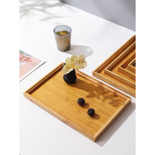 Khay gỗ tre Bambou hình chữ nhật nhiều kích thước khay đựng đồ ăn uống decor cho nhà hàng quán ăn