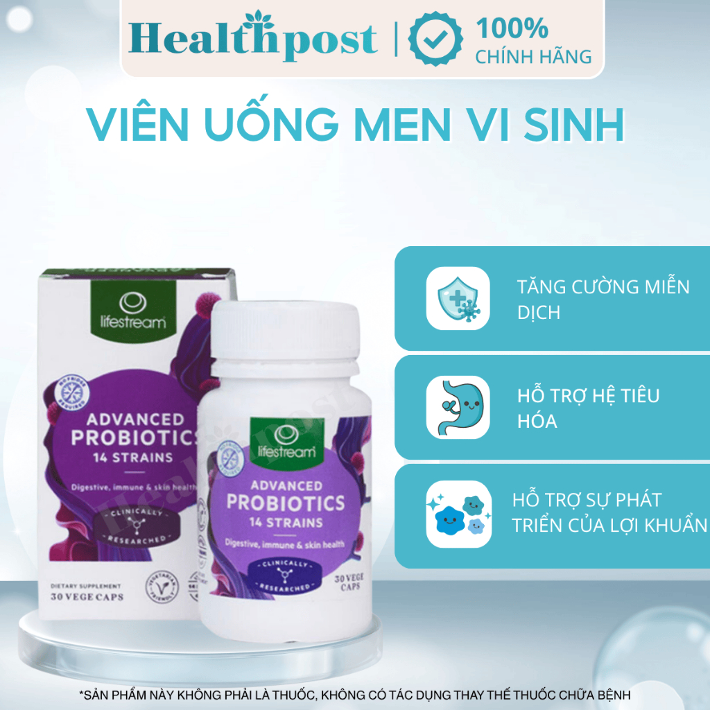 Viên uống Probiotics men vi sinh 14 chủng Lifestream New Zealand giúp ...