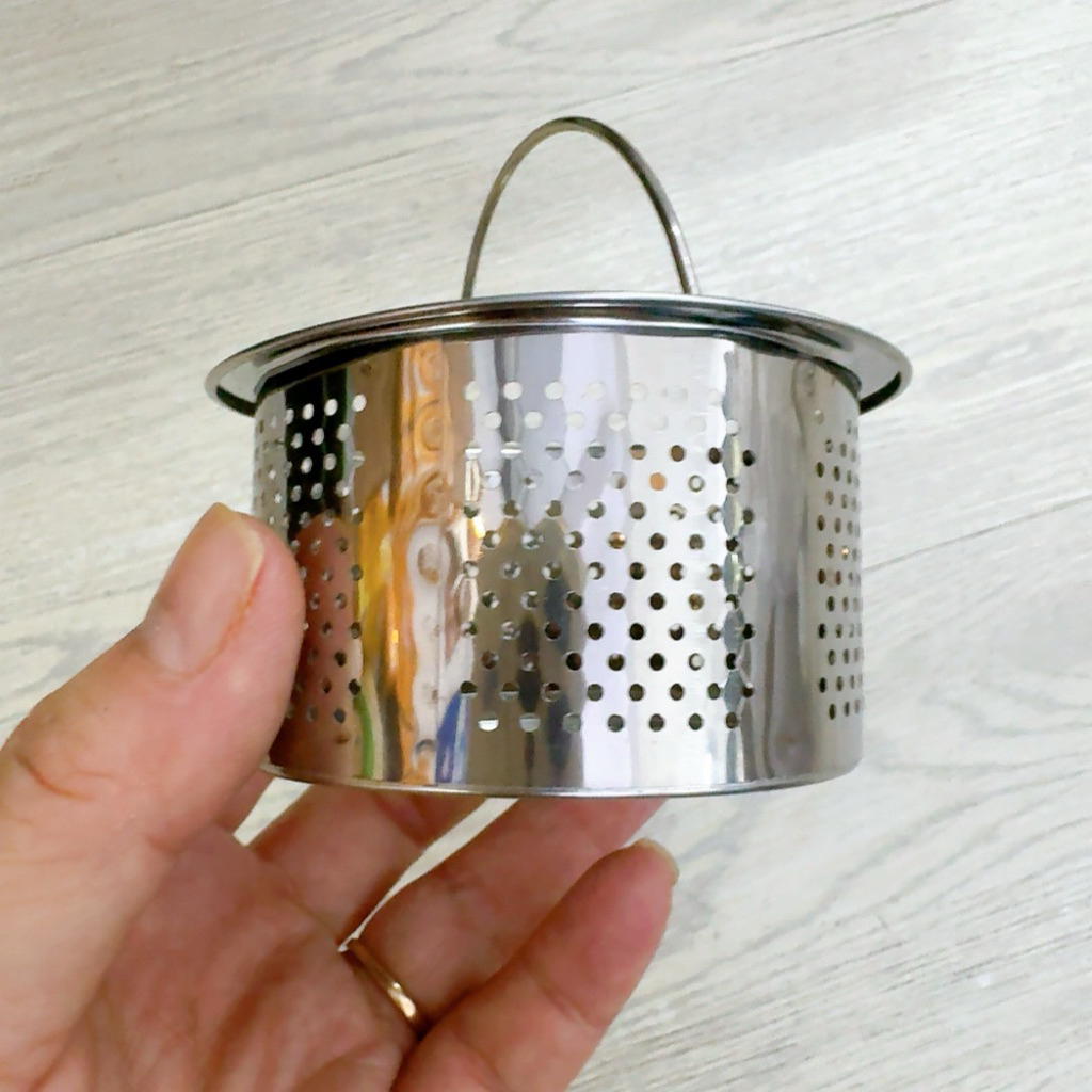 Lọc Rác inox bồn rửa chén có quai cầm tiện lợi - Dụng cụ lọc rác bồn rữa chén