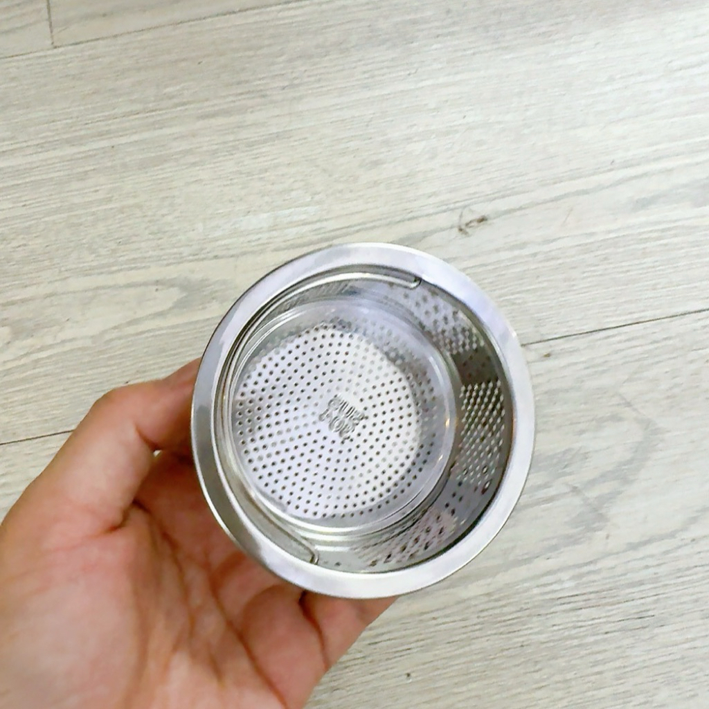 Lọc Rác inox bồn rửa chén có quai cầm tiện lợi - Dụng cụ lọc rác bồn rữa chén