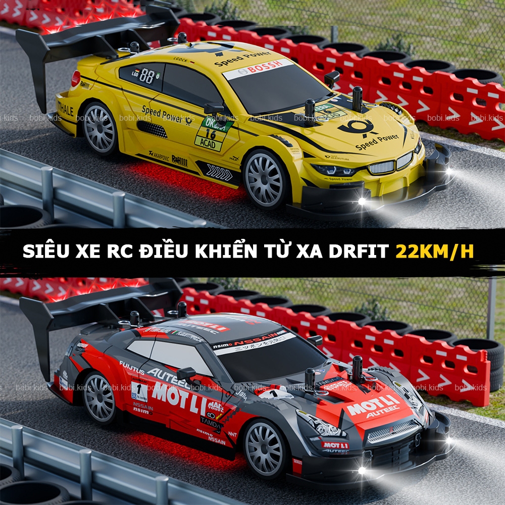 Xe ô tô điều khiển từ xa Drift RC 1:20 tốc độ cao mẫu mới pin sạc cao cấp giá rẻ, đồ chơi ô tô điều khiển từ xa BOBIKIDS
