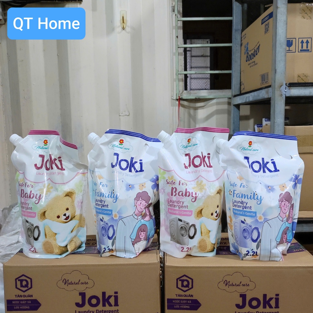 Thùng 4 Túi Nước Giặt JOKI 2,2lít Dòng Nước Giặt Dành Cho Bé An Toàn ...