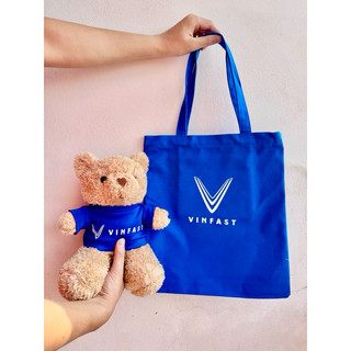 Túi tote chữ nhật Vinfast, túi vải, in logo Vinfast, size 33x38cm, đựng laptop 14-17 inch - Túi canvas Vinfast