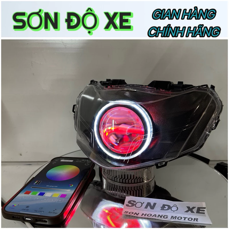 ( CHÍNH HÃNG)Pha Đèn Bi Cầu Future Led 125 Độ Sẵn Bi 3.0 Công Xuất 70W,Mắt Quỷ Đổi Màu+Vòng 3D Trắng , Bảo Hành 24 Tháng — ảnh 1