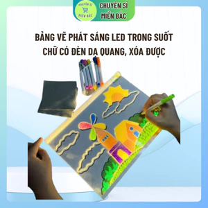 Bảng Vẽ Phát Sáng Led Trong Suốt , Chữ Có Đèn Dạ Quang Tư Duy Cho Bé Sáng Tạo , Có Thể Xóa