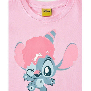 Đồ bộ thun ngắn tay Gấu dâu Lotso, Stitch Disney bé gái Rabity 560.006