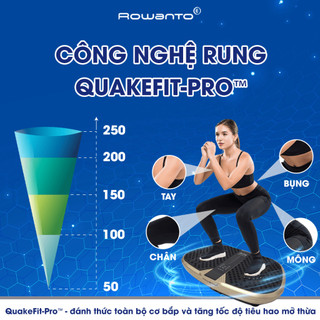 Máy Rung Massage Giảm Cân, máy rung đốt mỡ Bản Mới Nhất, Máy rung đốt mỡ chính hãng Rowanto R25 luxury đốt mỡ , BH 12th