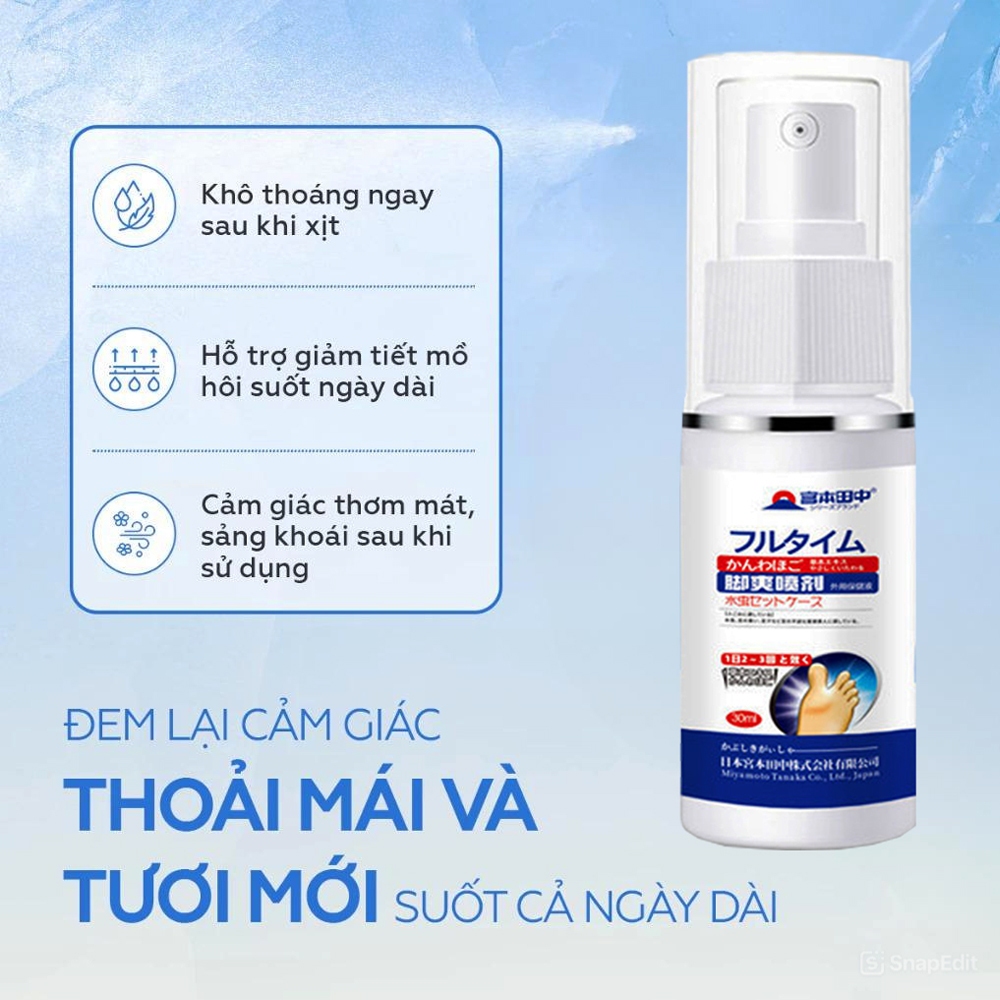 Xịt Khử Mùi Hôi Chân Nội Địa Nhật Bản, Ngăn Mồ Hôi Chân Chống Hôi Chân, Xịt Hôi Chân Hiệu Quả Lâu Dài