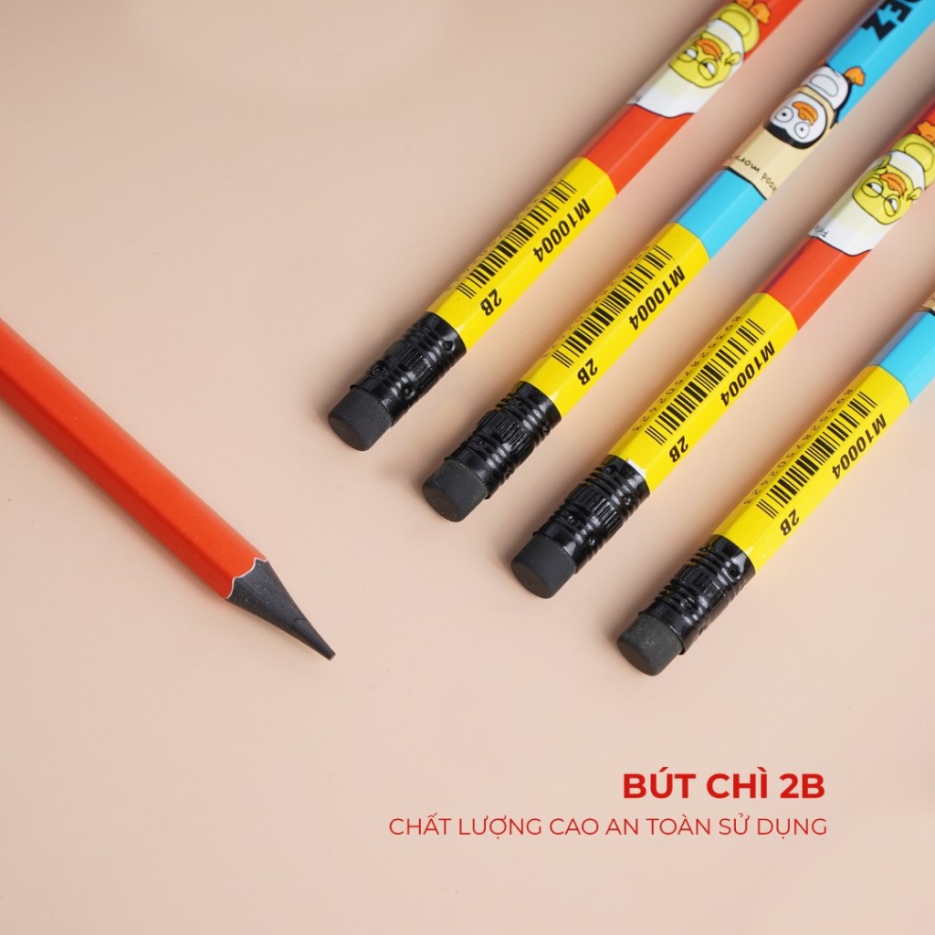 Bút Chì Học Sinh Mondez Trứng Rán Ngộ Nghĩnh Nét Chì Trơn Rõ Nét Dễ Cầm Nắm Cho Bé Tập Viết M10004