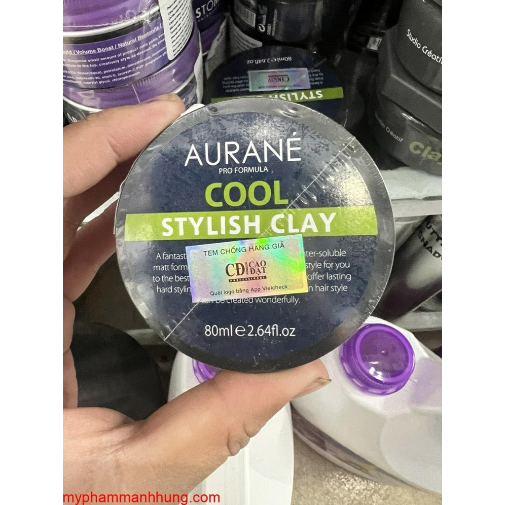 AURANÉ COOL | Sáp Vuốt Tóc Aurane cool stylish clay 80g - Nhập Pháp
