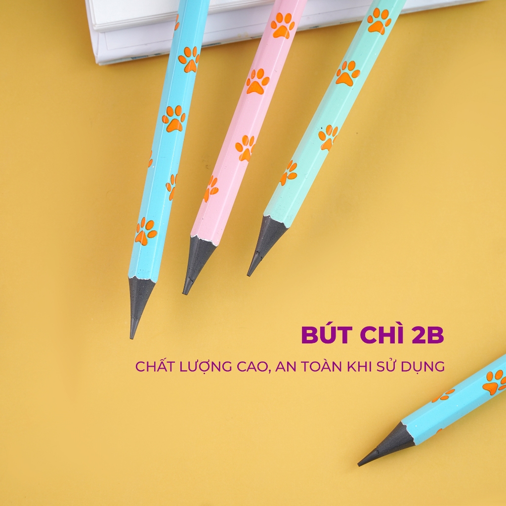 Combo 5 Bút Chì Gỗ Học Sinh Mondez Nhiều Hình Ngộ Nghĩnh Dễ Viết Dễ Cầm Nắm Nét Chì Đậm An Toàn Cho Trẻ
