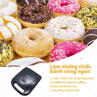 Máy Làm Bánh Donut 750W(SẴN HÀNG),16 khuân Bánh Rán Nhỏ Hoạt động Nấu ăn độc đáo