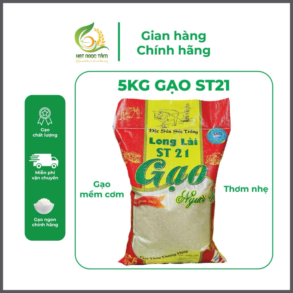 5Kg Gạo ST21 Gạo Mới Dẻo Vừa Thơm Nhẹ | Shopee Việt Nam