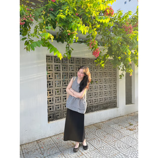 Áo caro babydoll thiết kế Ma Vie