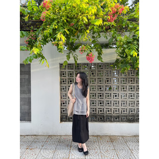Áo caro babydoll thiết kế Ma Vie