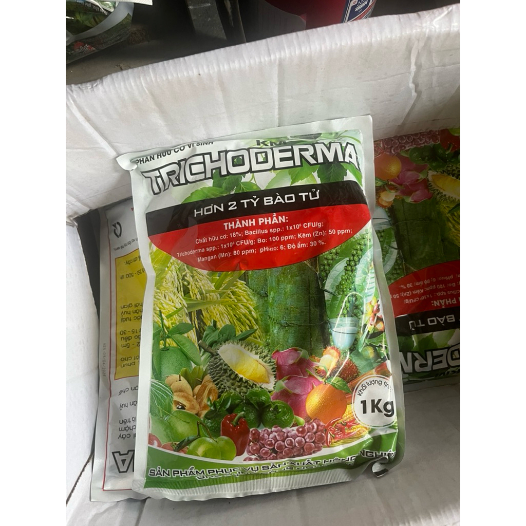 Men Nấm vi sinh TRICHODERMA Gói 1kg- Dùng ủ phân, phụ phẩm nông nghiệp