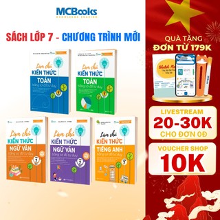 Sách - Combo Làm chủ kiến thức  bằng sơ đồ tư duy lớp 7 Toán - Ngữ Văn - Tiếng Anh