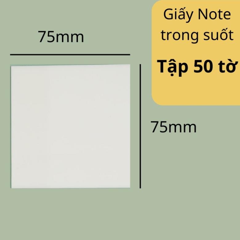 Giấy note trong suốt loại to - Set 50 tờ cao cấp - giấy note ghi chú ...