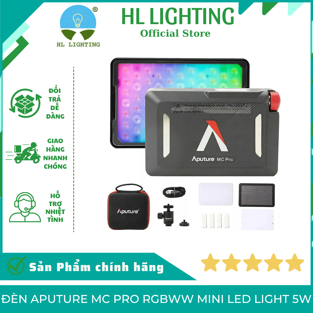 Đèn Aputure MC Pro RGBWW Mini LED Light 5W – Nhiệt Độ Màu 2000K-10000K ...