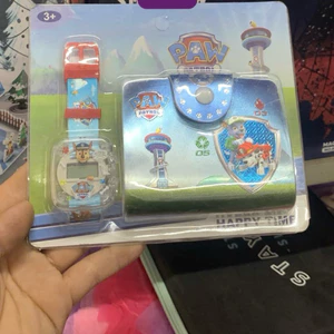 Đồng Hồ Điện Tử + Ví Cho Bé Hình Paw Patrol – Bộ Quà Tặng Dễ Thương Cho Bé Trai/Bé Gái