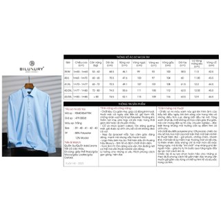 [T7_ĐỒNG GIÁ 369K] Áo Sơ Mi Nam Dài Tay 9SMDB547 Biluxury Form Slimfit Cao Cấp Tôn Dáng Chống Nhăn Bền Màu