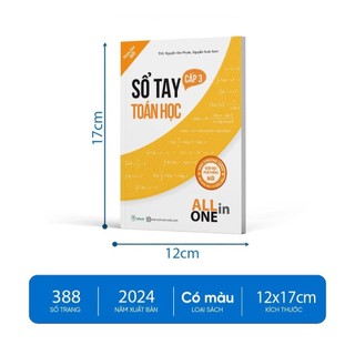 Sách - Sổ tay Toán học cấp 3- All in One (cập nhật chương trình SGK mới)