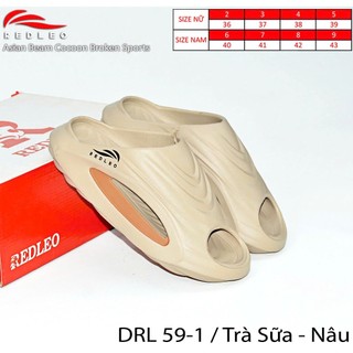 (CHÍNH HÃNG) (Đặt tăng 1 size) Dép bánh mì quai ngang nam nữ REDLEO _RL59-1 đúc cao su êm mềm nhẹ bền, có lỗ thoáng khí