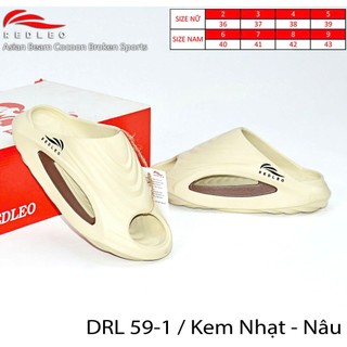 (CHÍNH HÃNG) (Đặt tăng 1 size) Dép bánh mì quai ngang nam nữ REDLEO _RL59-1 đúc cao su êm mềm nhẹ bền, có lỗ thoáng khí