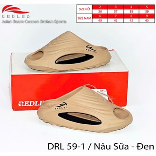 (CHÍNH HÃNG) (Đặt tăng 1 size) Dép bánh mì quai ngang nam nữ REDLEO _RL59-1 đúc cao su êm mềm nhẹ bền, có lỗ thoáng khí