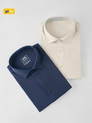 Áo sơ mi nam YODY cộc tay Business Casual không đường may dáng suông dễ mặc MOSH25S063