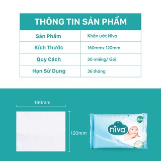 (Quà tặng không bán) Khăn ướt NIVA