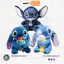 Gấu bông stitch ôm vịt đáng yêu, Gấu nhồi bông Stitch lông thỏ cao cấp mẫu mới dễ thương