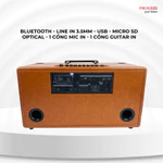 Loa Karaoke Di Động MICROTEK XT-190PRO Hình Chữ Nhật 2 Tấc Kèm Mic, Màu Vàng Nhũ, Loa Gỗ Lót — ảnh 4