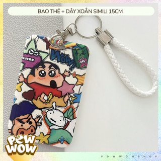 Bao Đựng Thẻ Nhân Viên Nhựa ABS Phong Cách Nhân Vật Hoạt Hình Shin Family Hey Đáng Yêu Cute