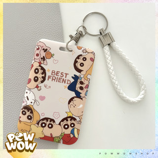 Bao Đựng Thẻ Nhân Viên Nhựa ABS Phong Cách Nhân Vật Hoạt Hình Shin Family Hey Đáng Yêu Cute
