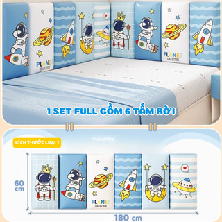 Miếng Xốp Dán Tường Cao Cấp Chống Va Đập Cho Bé, Tấm Xốp Dán Tường Hình Hoạt Hình 3D Trang Trí Phòng Ngủ