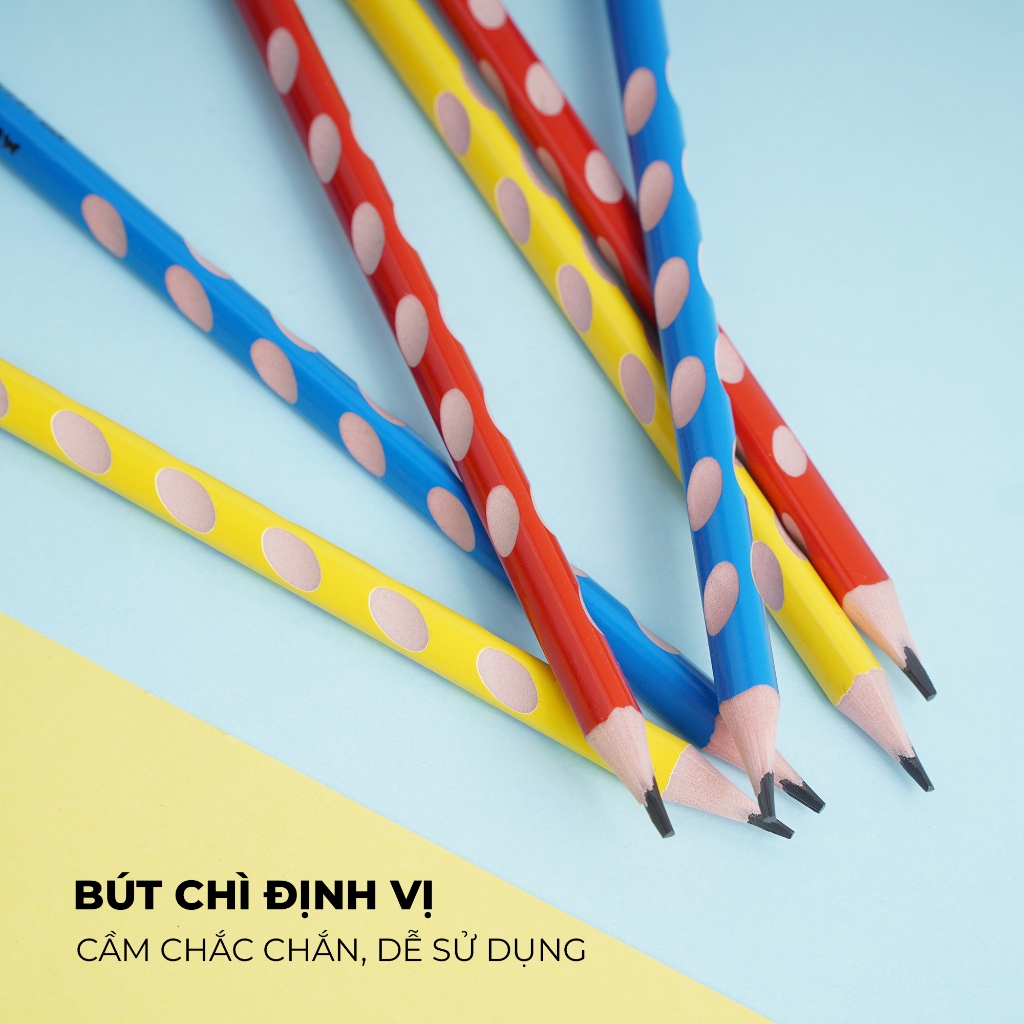 Hộp Bút Chì Gỗ Mondez Nhiều Hình Cute Ngòi Chì Đậm Nét Dễ Cầm Dễ Sử Dụng Kèm Tẩy