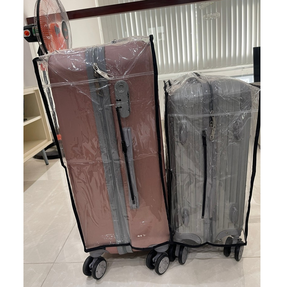 Bao trùm nhựa trắng trong suốt vali 18-30inch khe kéo-có viền chống trầy [SIÊU SALE LỚN]