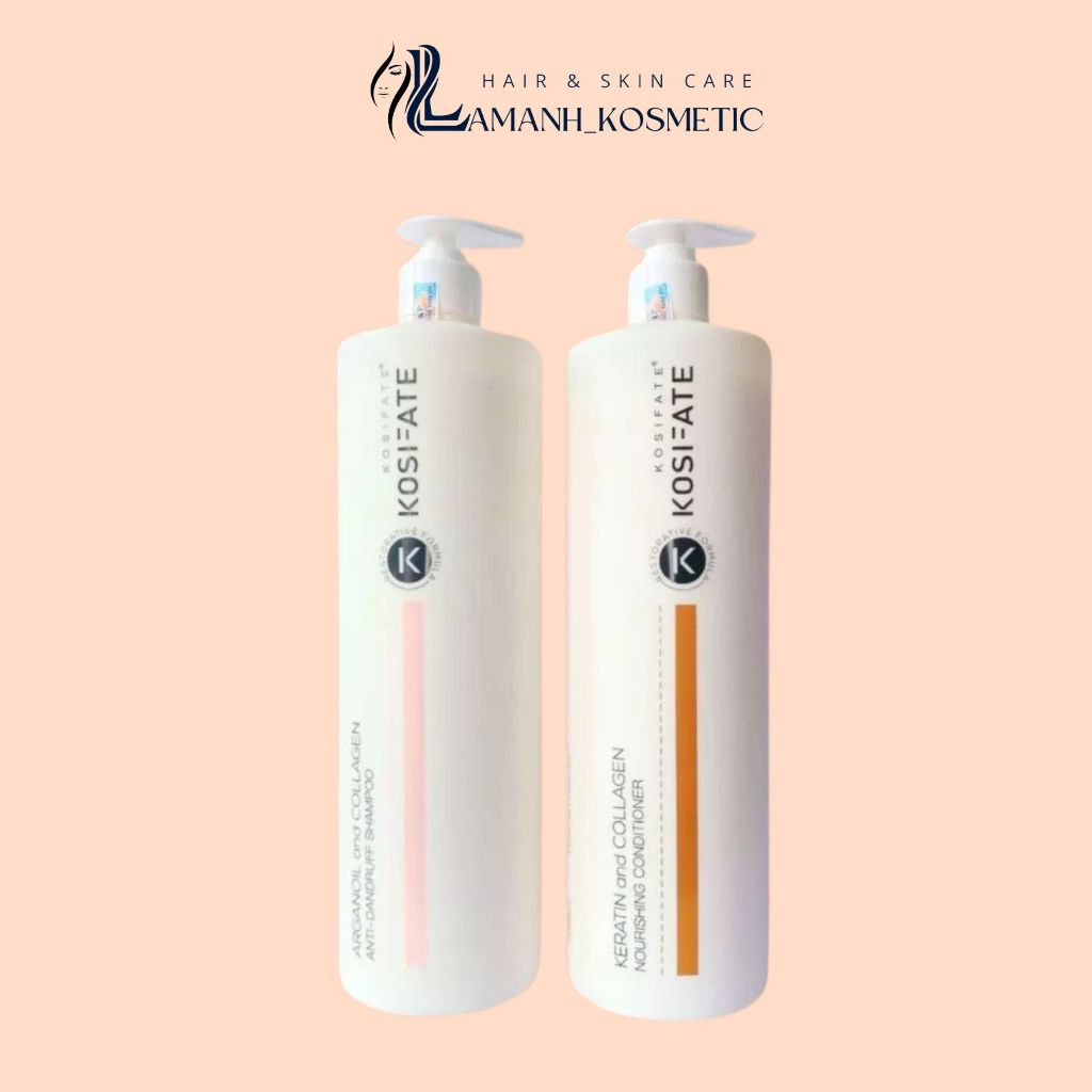 Dầu Gội xả KOSIFATE dưỡng sinh phục hồi tóc mềm mượt, giảm rụng tóc, giảm dầu, giảm gàu