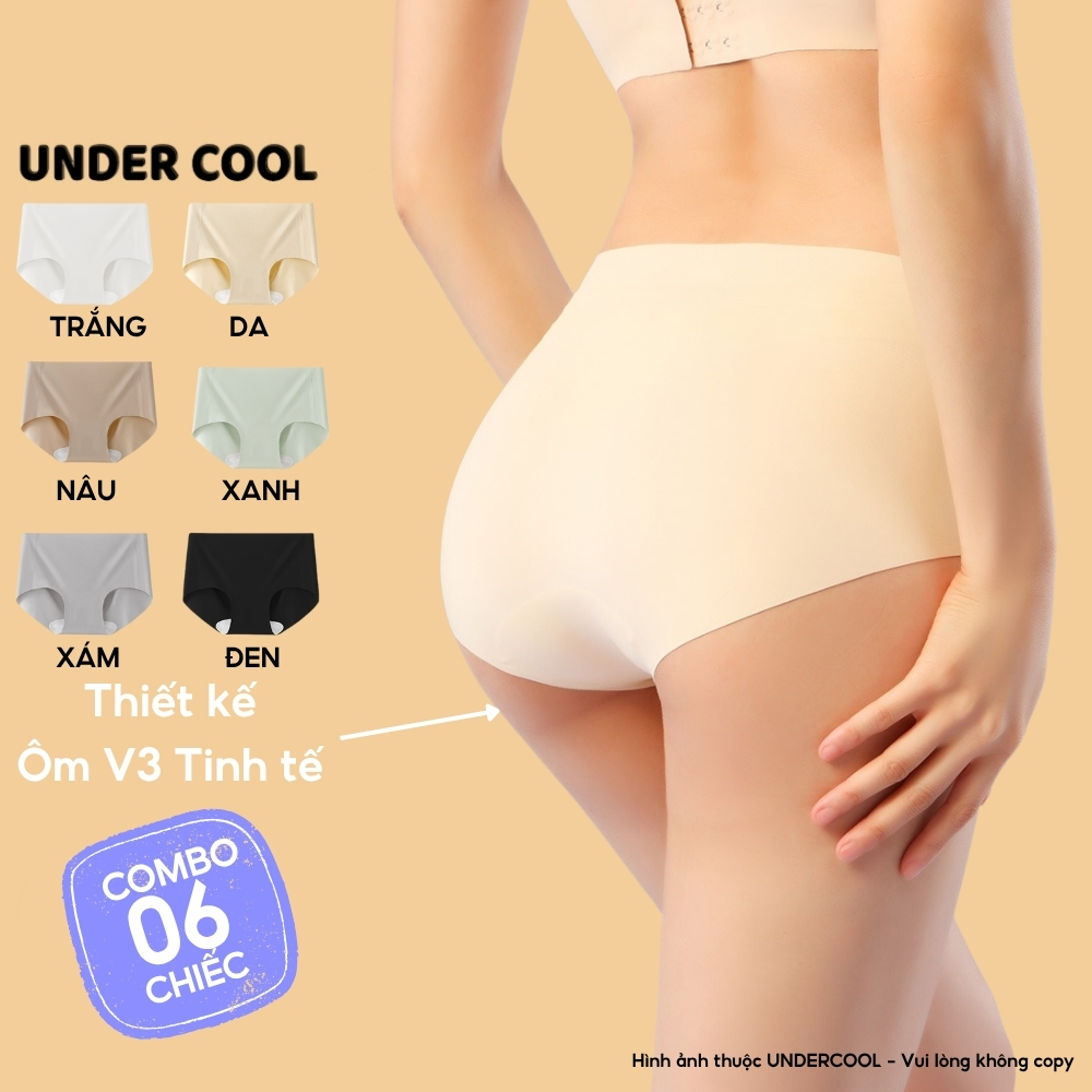 Set 6 Quần Lót Nữ Không Đường May UNDERCOOL Chất Su non, Không Lộ Viền,Co Giãn Tốt Không Hằn, Mặc Cực Thoải Mái QL15