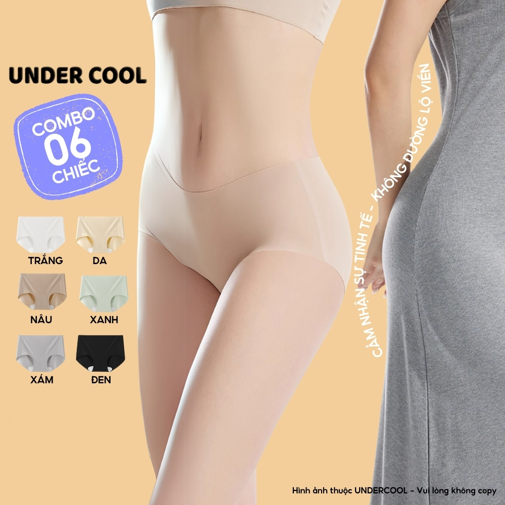 Set 6 Quần Lót Nữ Không Đường May UNDERCOOL Chất Su non, Không Lộ Viền,Co Giãn Tốt Không Hằn, Mặc Cực Thoải Mái QL15