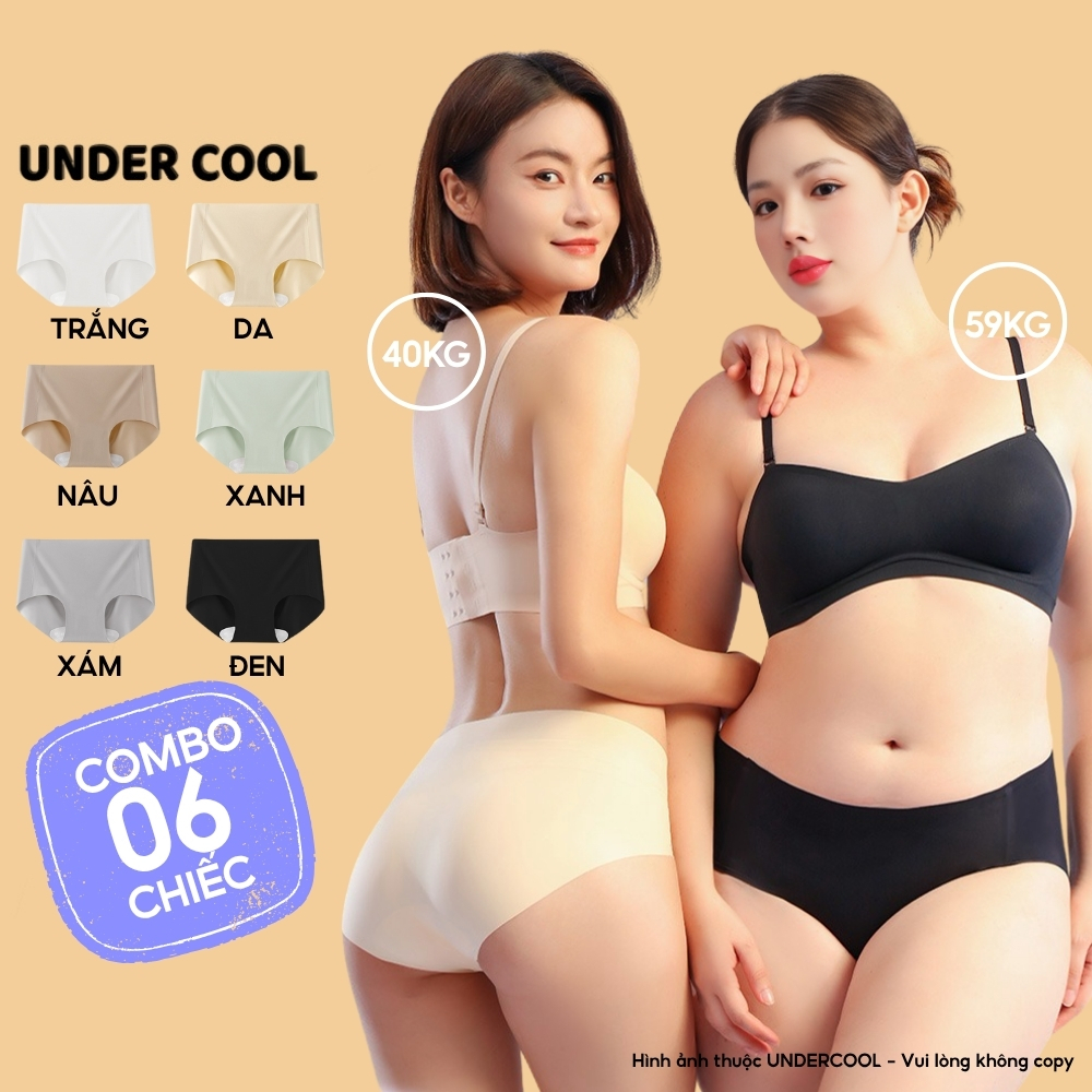 Set 6 Quần Lót Nữ Không Đường May UNDERCOOL Chất Su non, Không Lộ Viền,Co Giãn Tốt Không Hằn, Mặc Cực Thoải Mái QL15