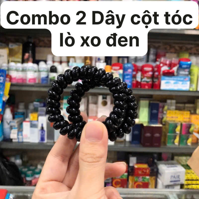 cột tóc lò xo đen chống gẫy tóc chuyên dụng cho tóc duỗi Muneye