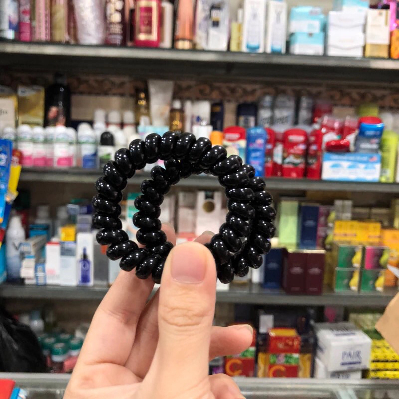 cột tóc lò xo đen chống gẫy tóc chuyên dụng cho tóc duỗi Muneye