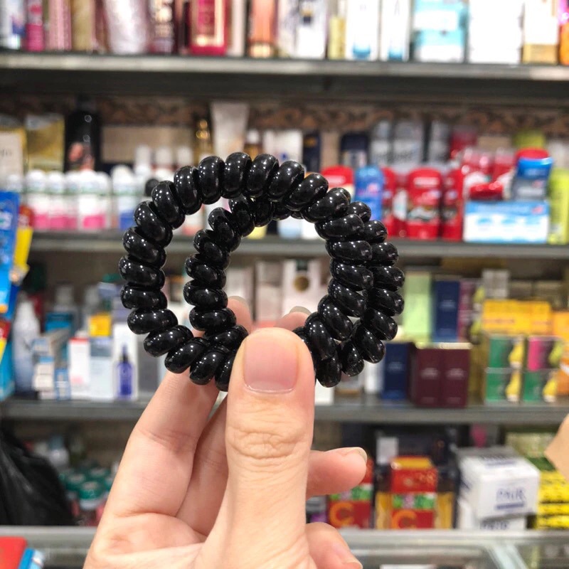 cột tóc lò xo đen chống gẫy tóc chuyên dụng cho tóc duỗi Muneye