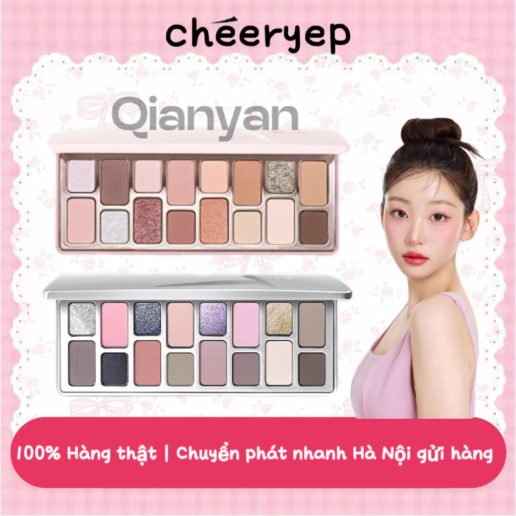 QianYan Bảng Phấn Mắt Qianyan Cheeryep Natural Color Starring 16 Ô ...