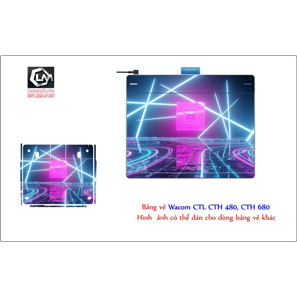 Skin bảng vẽ theo yêu cầu (Wacom, XP, Gaomon, Huion, Veikk, Parblo..) Khách nhớ Ib