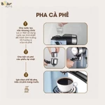 Máy Pha Cà Phê Bear Tự Động Pha Cafe, Espresso, Cappuccino, Pha Cà Phê Kiểu Ý, Giữ Nhiệt Lâu, Công Suất Lớn CF-B02V1 — ảnh 7