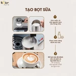 Máy Pha Cà Phê Bear Tự Động Pha Cafe, Espresso, Cappuccino, Pha Cà Phê Kiểu Ý, Giữ Nhiệt Lâu, Công Suất Lớn CF-B02V1 — ảnh 8
