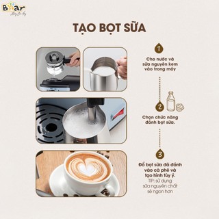 Máy Pha Cà Phê Tự Động Bear CF-B02V1, Dung Tích 240ml, Pha Cafe, Espresso, Cappuccino, Pha Cà Phê Kiểu Ý, Giữ Nhiệt Lâu
